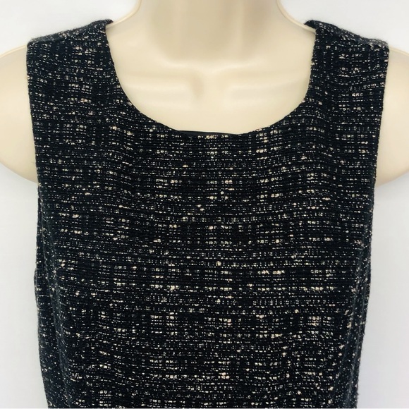 Banana Republic Black Boucle Tweed Fit & Flare Jumper - Picture 6 of 16